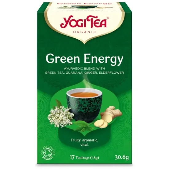 Ceai bio Energie Verde, 17 pliculete 30.6g Yogi Tea