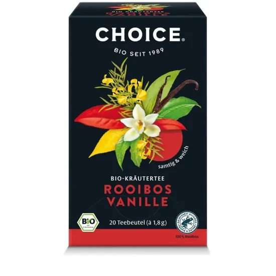 Ceai bio Rooibos si Vanilie, 20 pliculete a 1.8g / 36.0g Choice®