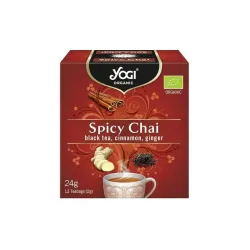Ceai bio cu Mirodenii, ceai negru, scortisoara, ghimbir, 12 plicuri 24g Yogi Tea