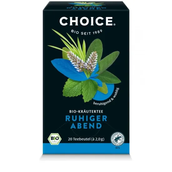 Ceai bio de plante Seara linistita, 20 pliculete a 2g / 40.0g Choice®