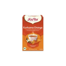 Ceai bio din curcuma, portocale si vanilie, 17 pliculete 34.0g Yogi Tea
