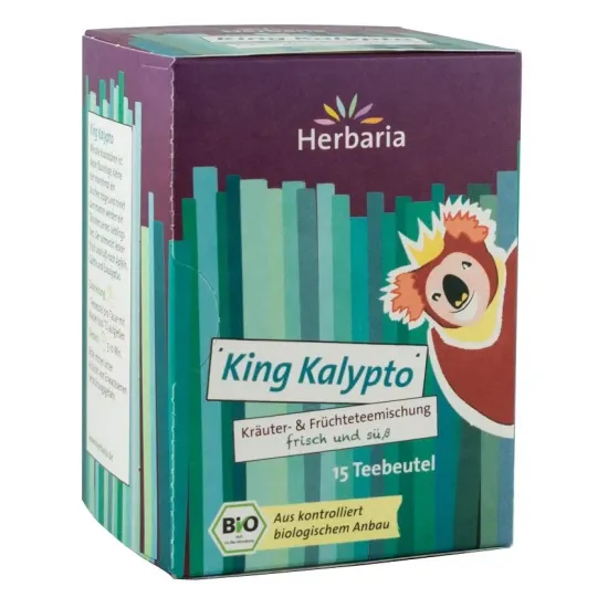 Ceai bio din plante si fructe King Kalypto, 15x2g Herbaria