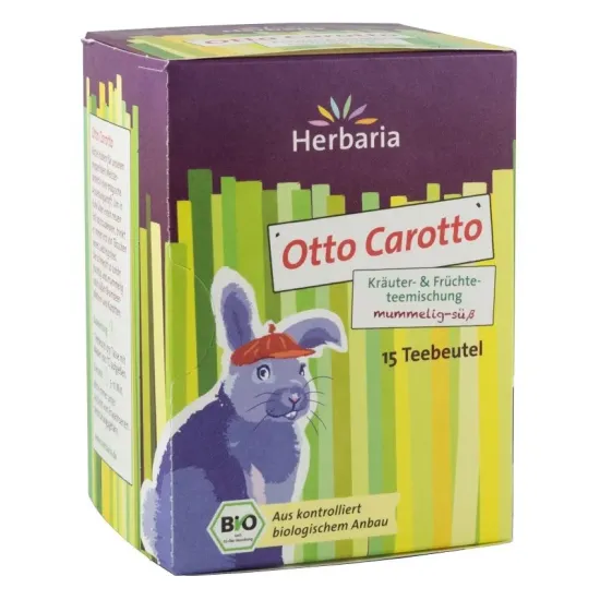 Ceai bio din plante si fructe Otto Carotto, 15x2g Herbaria