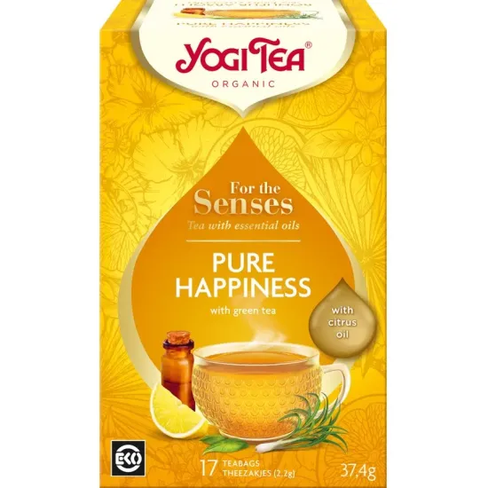 Ceai cu ulei esential, Fericire Pura, bio 37.4g Yogi Tea