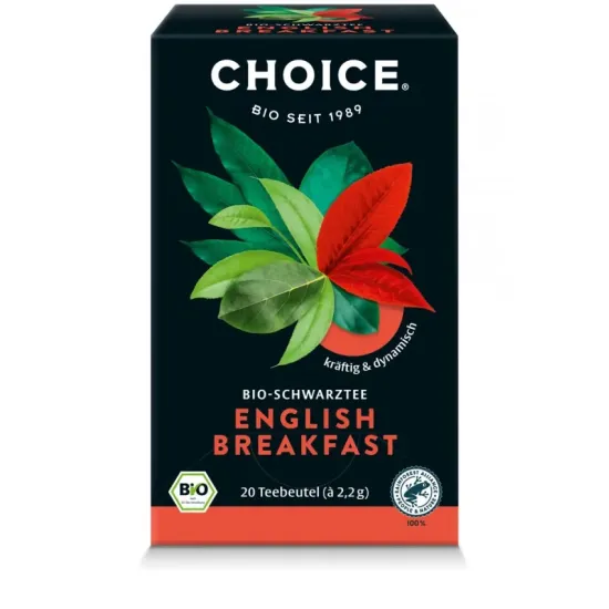 Ceai negru bio English Breakfast, 20 pliculete a 2.2g / 44.0g Choice®