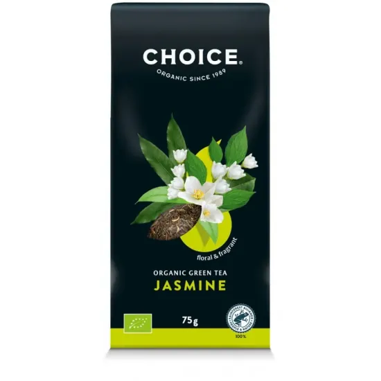 Ceai verde bio Jasmin, 75g Choice®