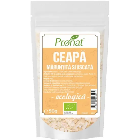 Ceapa bio maruntita si uscata, 50g Pronat