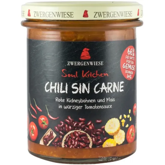 Chili bio fara carne, 370g Zwergenwiese Soul Kitchen