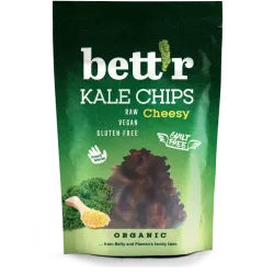Chips din kale cu aroma de branza raw eco 30g Bettr Chips din kale cu aroma de branza raw eco 30g Bettr
