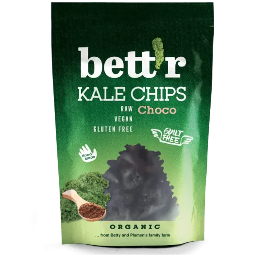 Chips din kale cu ciocolata raw eco 30g Bettr