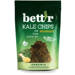 Chips din kale cu mustar raw eco 30g Bettr Chips din kale cu mustar raw eco 30g Bettr