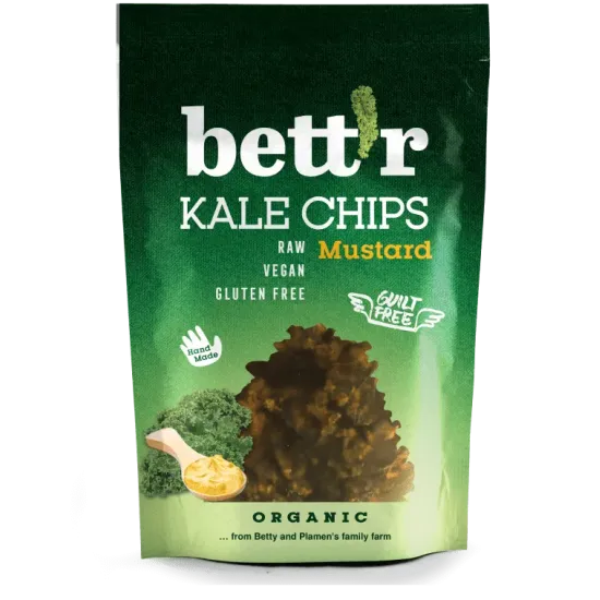 Chips din kale cu mustar raw eco 30g Bettr