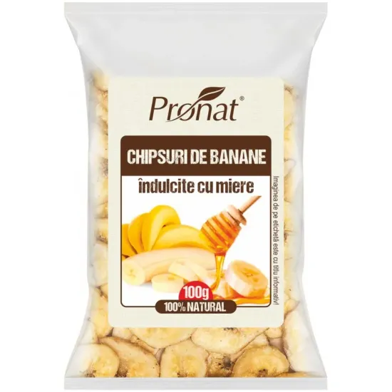 Chipsuri de banane cu miere 100g Pronat