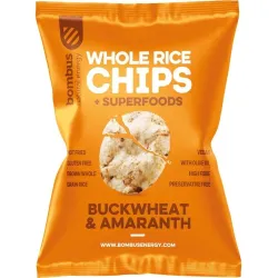 Chipsuri de orez cu hrisca si amarant 60g Bombus Chipsuri de orez cu hrisca si amarant 60g Bombus