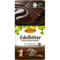 Ciocolata 85% cacao indulcita cu xylitol, 100g Birkengold Ciocolata 85% cacao indulcita cu xylitol, 100g Birkengold