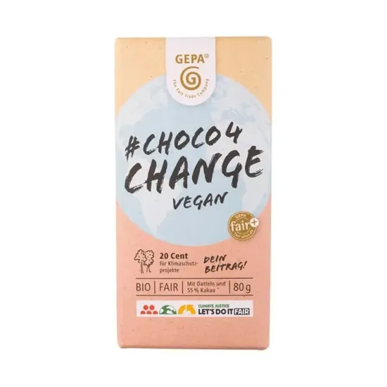 Ciocolata bio 4 Change, vegan, 80g Gepa