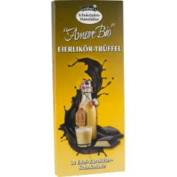 Ciocolata bio amaruie fina cu lichior de oua si trufe, 100g Liebhart's Amore Bio