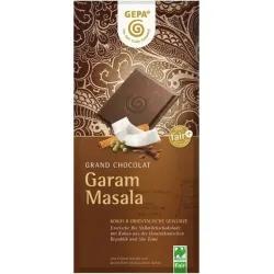 Ciocolata bio cu lapte, cocos si condimente orientale Garam Masala, 100g Gepa