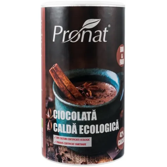 Ciocolata calda bio & fairtrade 800g Pronat