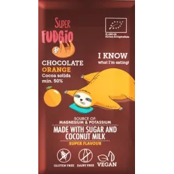 Ciocolata cu portocale bio 80g Super Fudgio
