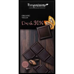 Ciocolata neagra 90% bio, 70g, Benjamissimo