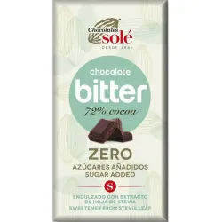 Ciocolata neagra cu stevie, minim 72% cacao, 100g Chocolates Sole Ciocolata neagra cu stevie, minim 72% cacao, 100g Chocolates Sole