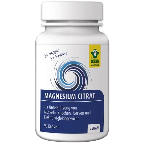 Citrat de magneziu 600mg, 90 capsule vegane RAAB