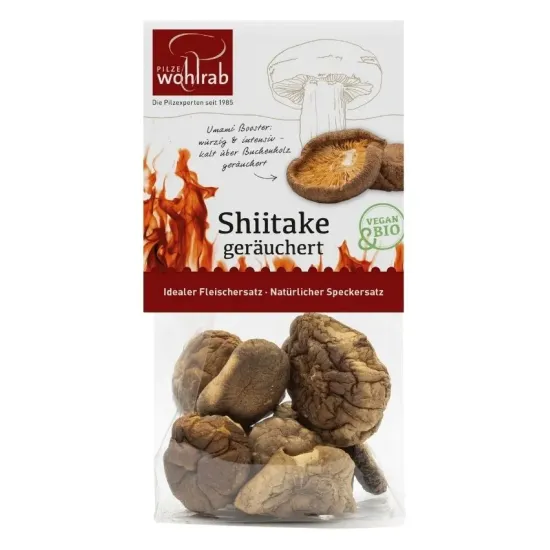 Ciuperci shiitake bio, afumate, 20g Pilze Wohlrab