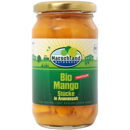 Compot bio de mango jumatati, 350g / 200g Marschland Naturkost