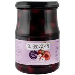 Compot bio de visine, 560g / 280g Nur Puur Compot bio de visine, 560g / 280g Nur Puur