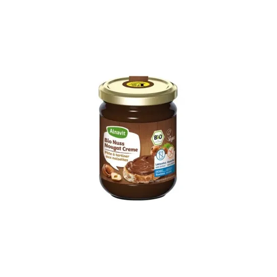 Crema bio de cacao si alune de padure 200g Alnavit