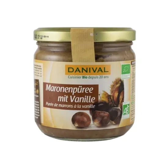 Crema bio de castane cu vanilie, 380g Danival