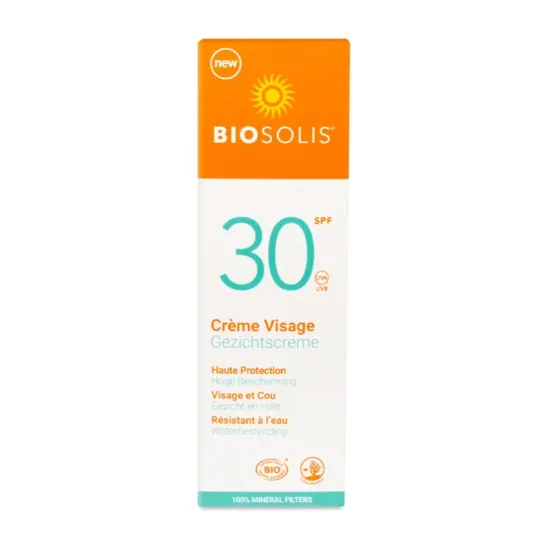 Crema bio de fata cu protectie solara SPF 30, 50ml Biosolis