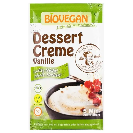 Crema bio pentru desert cu vanilie, 52g Biovegan