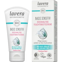 Crema hidratanta bio Basis Sensitiv cu aloe vera si unt de shea, 50ml Lavera Crema hidratanta bio Basis Sensitiv cu aloe vera si unt de shea, 50ml Lavera