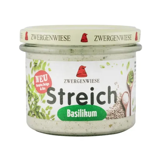 Crema tartinabila bio vegetala cu busuioc, 180g Zwergenwiese