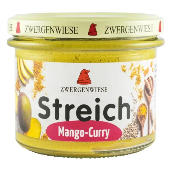 Crema tartinabila bio vegetala cu mango si curry, 180g Zwergenwiese