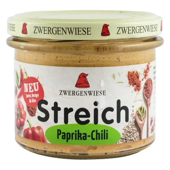 Crema tartinabila bio vegetala cu paprika si chili 180g Zwergenwiese