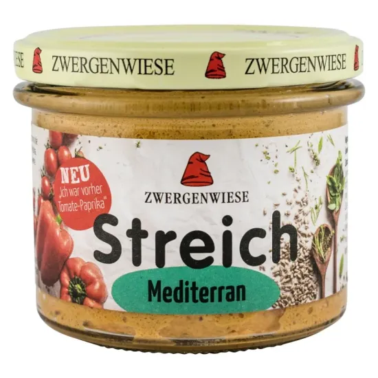 Crema tratinabila bio vegetala cu rosii si ardei, 180g Zwergenwiese