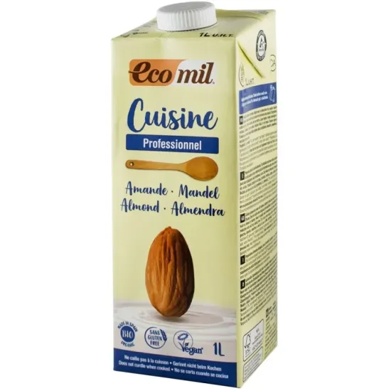 Crema vegetala bio din migdale, pentru gatit, 1000ml Ecomil Cuisine