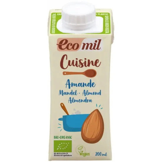 Crema vegetala bio din migdale, pentru gatit, 200ml Ecomil Cuisine