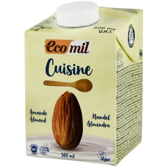 Crema vegetala bio din migdale, pentru gatit, 500ml Ecomil Cuisine