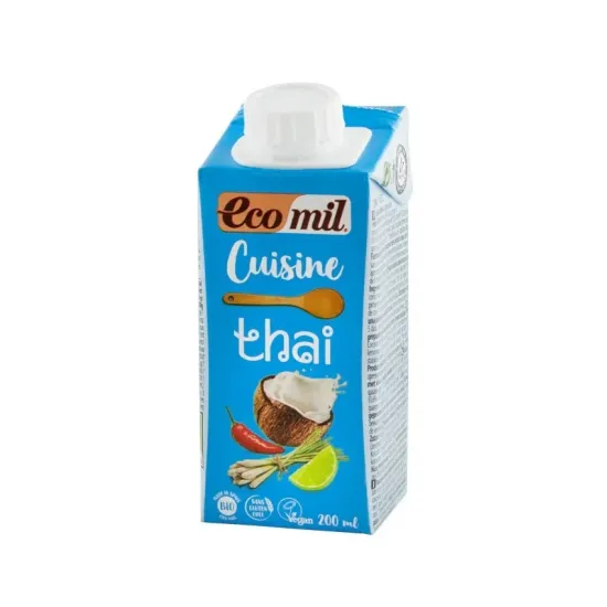 Crema vegetala bio pentru gatit Thai, 200ml Ecomil Cuisine