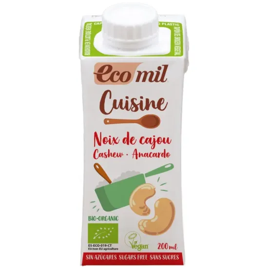 Crema vegetala bio pentru gatit din caju, 200ml Ecomil Cuisine