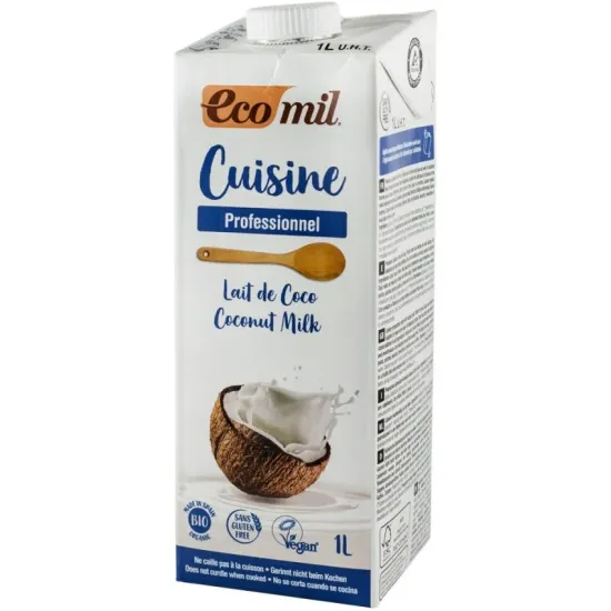 Crema vegetala bio pentru gatit pe baza de cocos, 1000ml Ecomil Cuisine