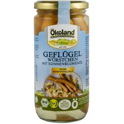 Cremvursti bio din carne de curcan cu ulei de floarea soarelui, 380g Okoland Cremvursti bio din carne de curcan cu ulei de floarea soarelui, 380g Okoland