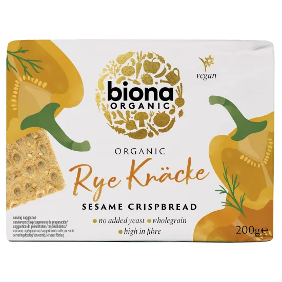 Crispbread felii crocante din secara integrala cu susan bio 200g Biona