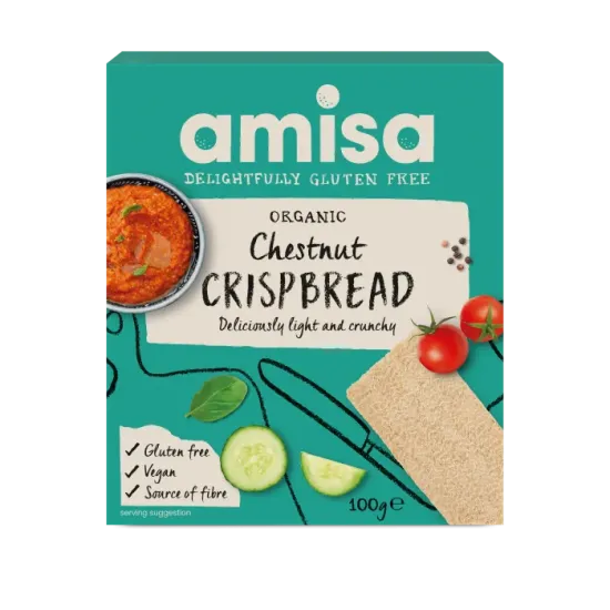 Crispbread (painici) cu faina de castane fara gluten eco 100g Amisa