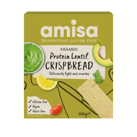 Crispbread (painici) proteice cu linte fara gluten eco 100g Amisa