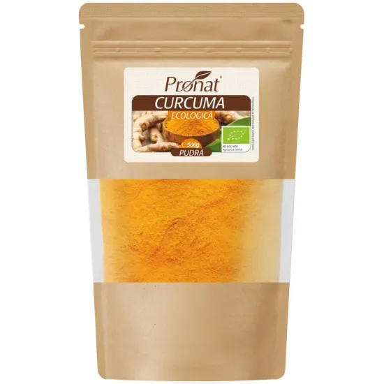 Curcuma bio pudra, 500g Pronat